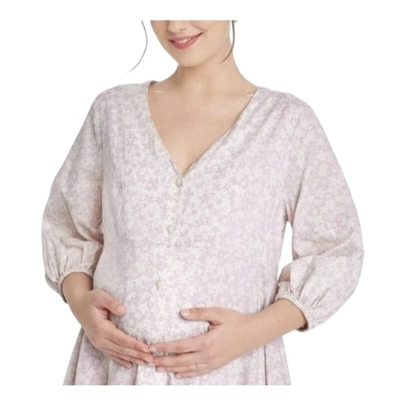 Elegant Cream Midi Dress - Picture 3 of 11